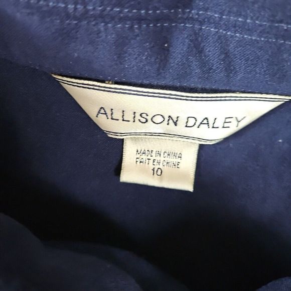 Allison Dailey Women's Zip Jacket Sz 10 Navy - Picture 4 of 9